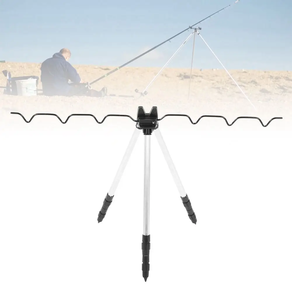 Soporte telescópico para caña de pescar – Trípode plegable aluminio - imagen 2