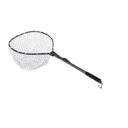 Red de pesca telescópica, red de aterrizaje de marco de aleación de aluminio, malla de goma pequeña, cordón de clip magnético, red de pesca con mosca