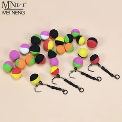 14 unids/caja Boilies emergentes pesca de carpa bola de espuma 10mm 12mm flotabilidad carpa cebo aparejo de pelo método alimentador pesca Boilies flotantes