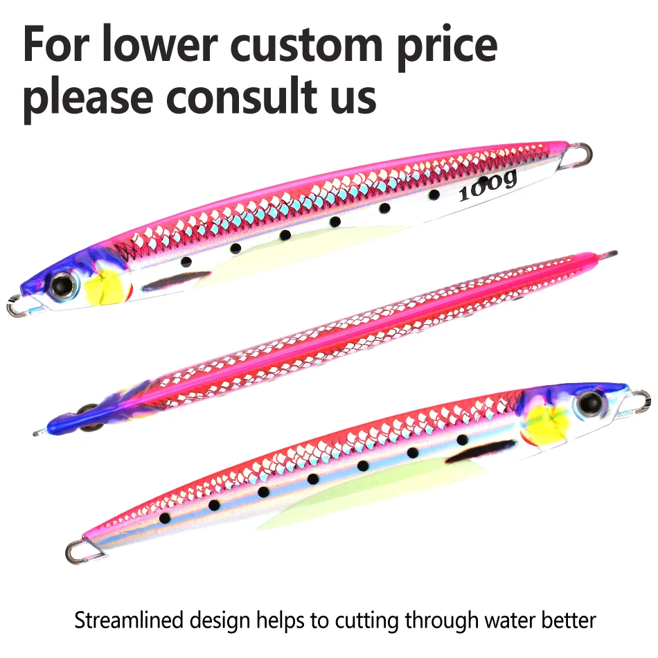 MOOKZZ-señuelo de pesca Jigjing de velocidad de Metal, 60g, 80g, 100g, 120g, 150g, novedad - imagen 3