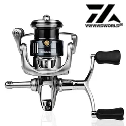 VWVIVIDWORLD,Carrete de pesca de equilibrio, doble balancín, alta velocidad 5,2: 1, 7 + 1 BB, carrete giratorio, y agua dulce para agua salada, carrete de fundición para traje