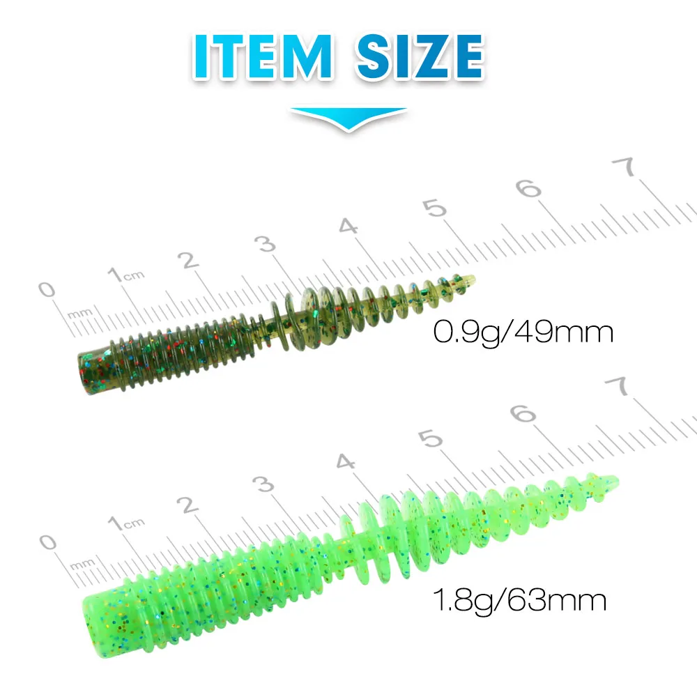 FSTK cebo de gusano, Señuelos de Pesca con olor a pescado, Pesca de carpa, 49mm, 63mm, señuelo de lubina, Wobblers suaves, Pesca de carpa, cebos artificiales Isca - imagen 5