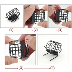 Alimentador de pesca de carpa de Material metálico 2025, 30g, 40g, 50g, 60g, 75g, aparejos de pesca redondos gruesos, alimentador de partido grueso, pesca