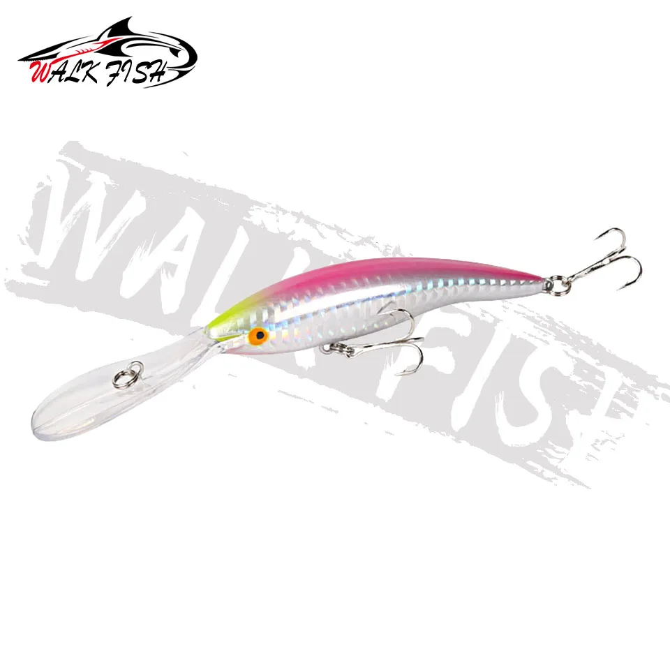WALK FISH-señuelo de pesca de pececillos, cebo duro Artificial biónico, ojos 3D, 13,8 cm, 14,5g, flotante, Wobbler, Crankbait, curricán de lubina, 1 piezas - imagen 3