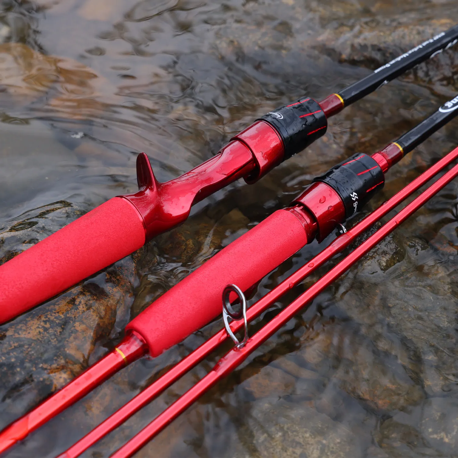 Sougayilang-caña de pescar de carbono, 2 secciones, 4-12LB, fundición/Spinning, con mango EVA, para agua dulce, 1,8 m - imagen 3