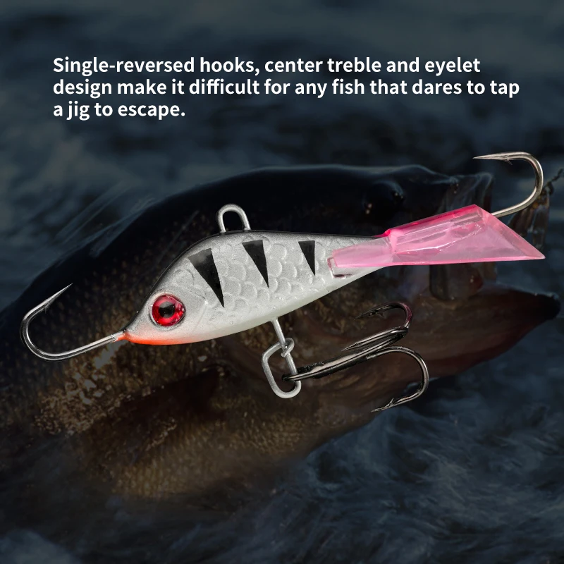 TSUYOKI-señuelo de pesca en hielo de invierno, 50mm/10g, 55mm/15g, equilibrador, cebos de Rattlin que se hunden, aparejos de pesca de Jigging Rap para Lucio y Walleyes - imagen 5