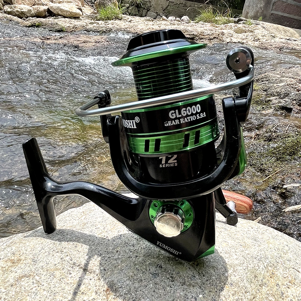 Rueda de pesca giratoria, Ratio de engranaje: 5,5: 1, carrete de pesca, 1000-7000, aparejos de carrete de pesca de agua dulce y salada - imagen 4