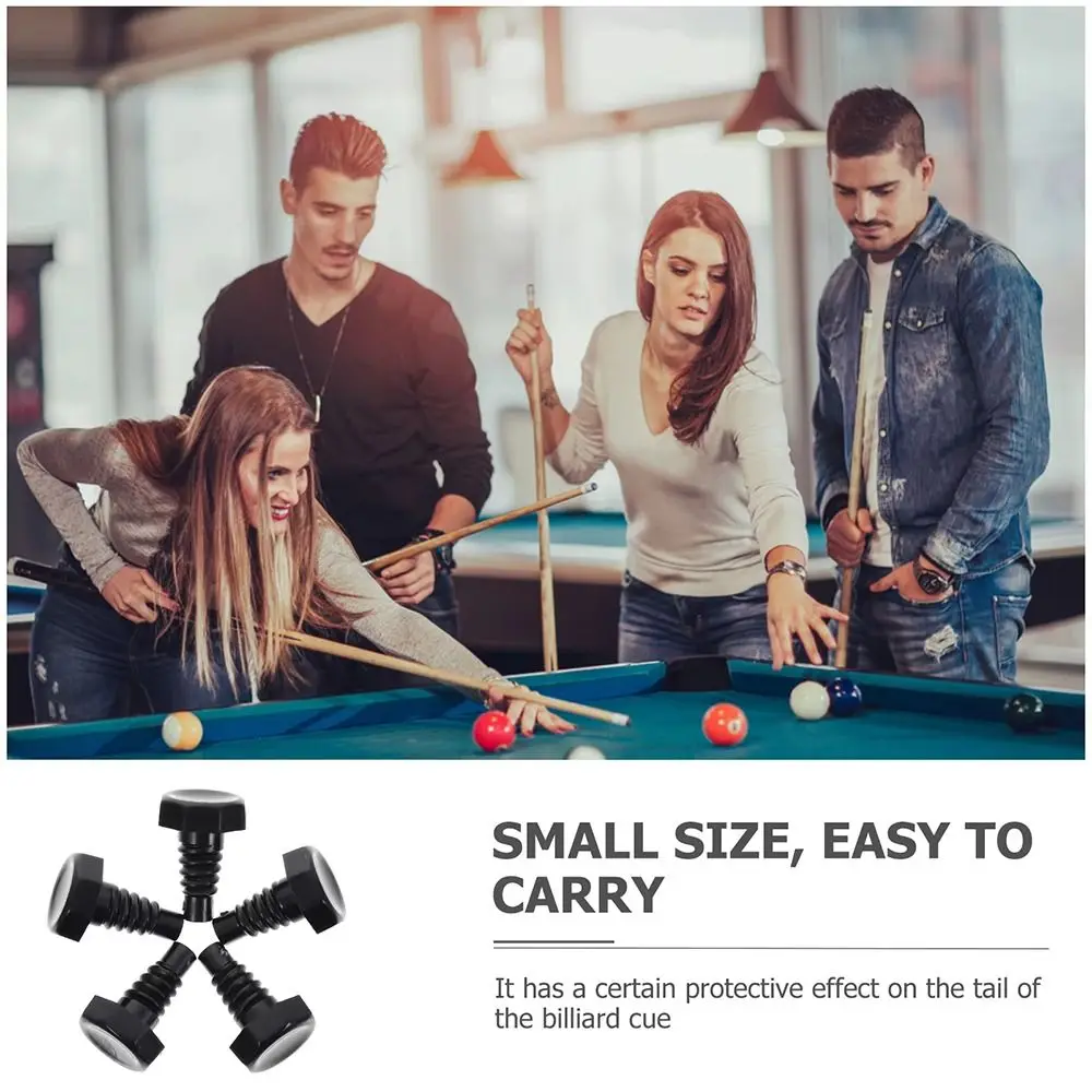 Tapón trasero de protección para taco de billar, tipo boquilla afilada, protección, manga inferior, tornillo, cubiertas para tacos de billar, tapones de parachoques, 10 Uds. - imagen 3