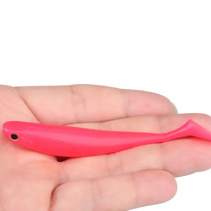 Ardea-señuelo suave de silicona Artificial, cebo con forma de pez, doble Color, Swimbait, gusano, Wobblers, aparejos de pesca, 95mm, 5,9g, 5 piezas - imagen 5