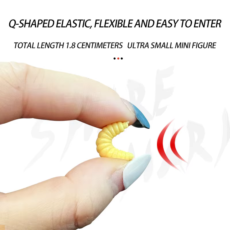 50 Uds. De gusanos de goma, gusanos falsos, señuelos de pesca de lubina, cebo de gusano suave, olor, aparejos de pesca de carpa, gusano de pan Artificial - imagen 4