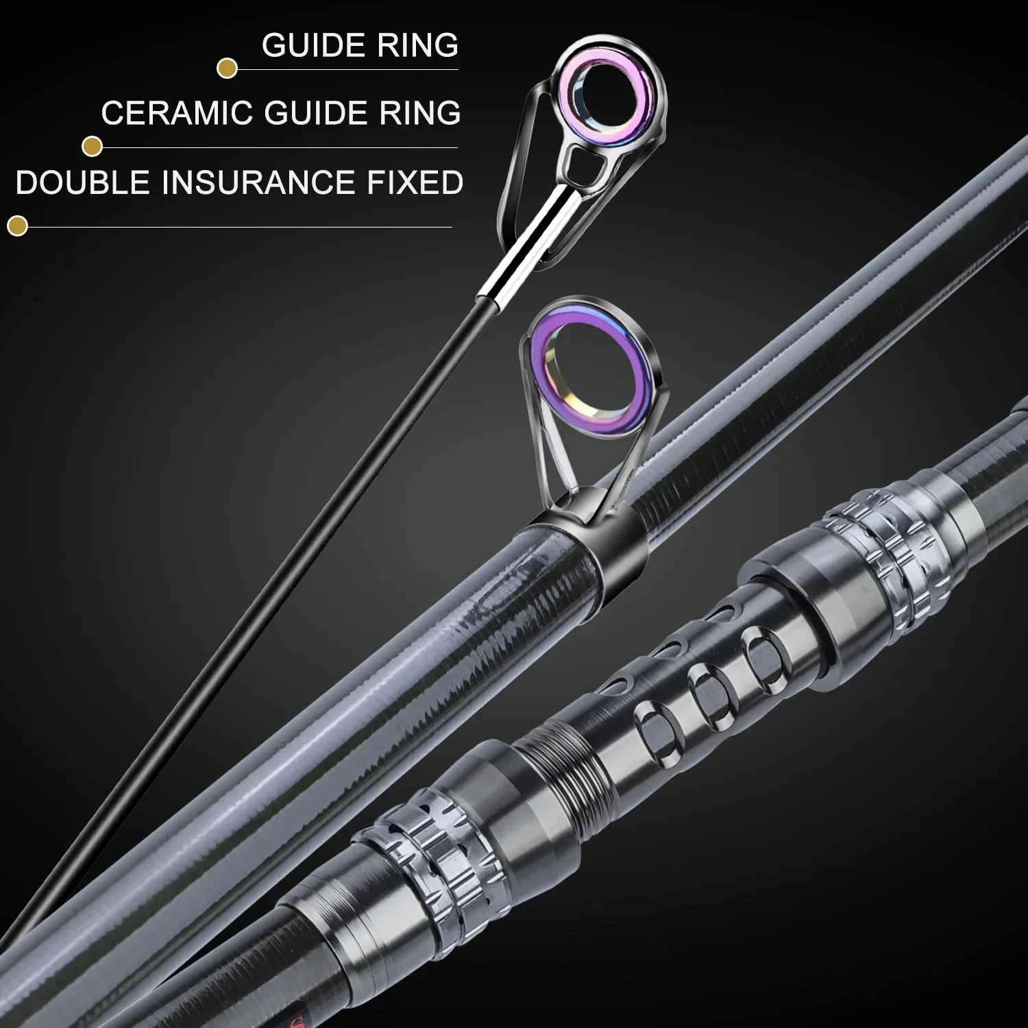 Sougayilang caña de pescar y carrete Combo caña de pescar telescópica carrete giratorio arrastre máximo 20Kg para pesca en la playa de agua dulce y salada - imagen 3