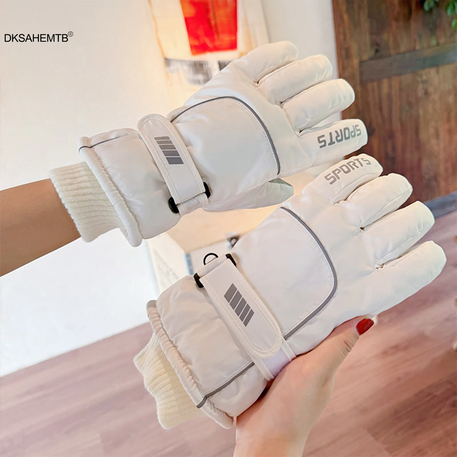 Guantes impermeables para motocicleta, guantes cálidos y gruesos para esquiar en invierno, guantes deportivos al aire libre a la moda para hombres y mujeres, regalo de Navidad - imagen 3