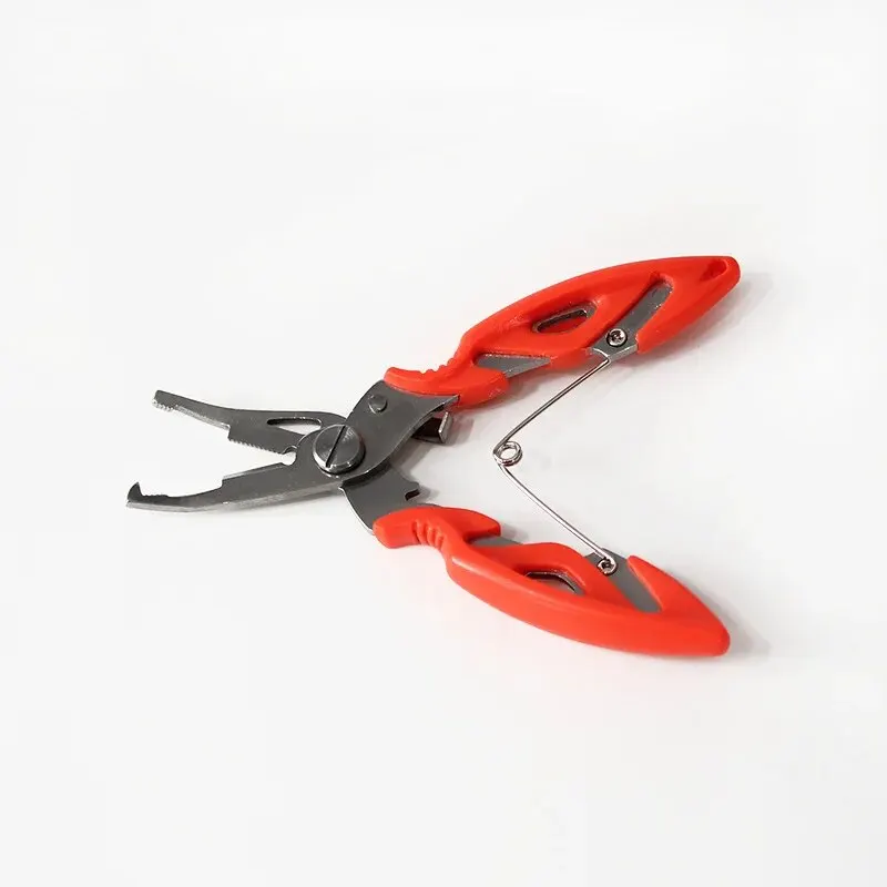 Alicates de pesca de acero inoxidable de tamaño pequeño, tijeras removedores de anzuelos de agua dulce y salada, aparejos de pesca de Metal - imagen 2
