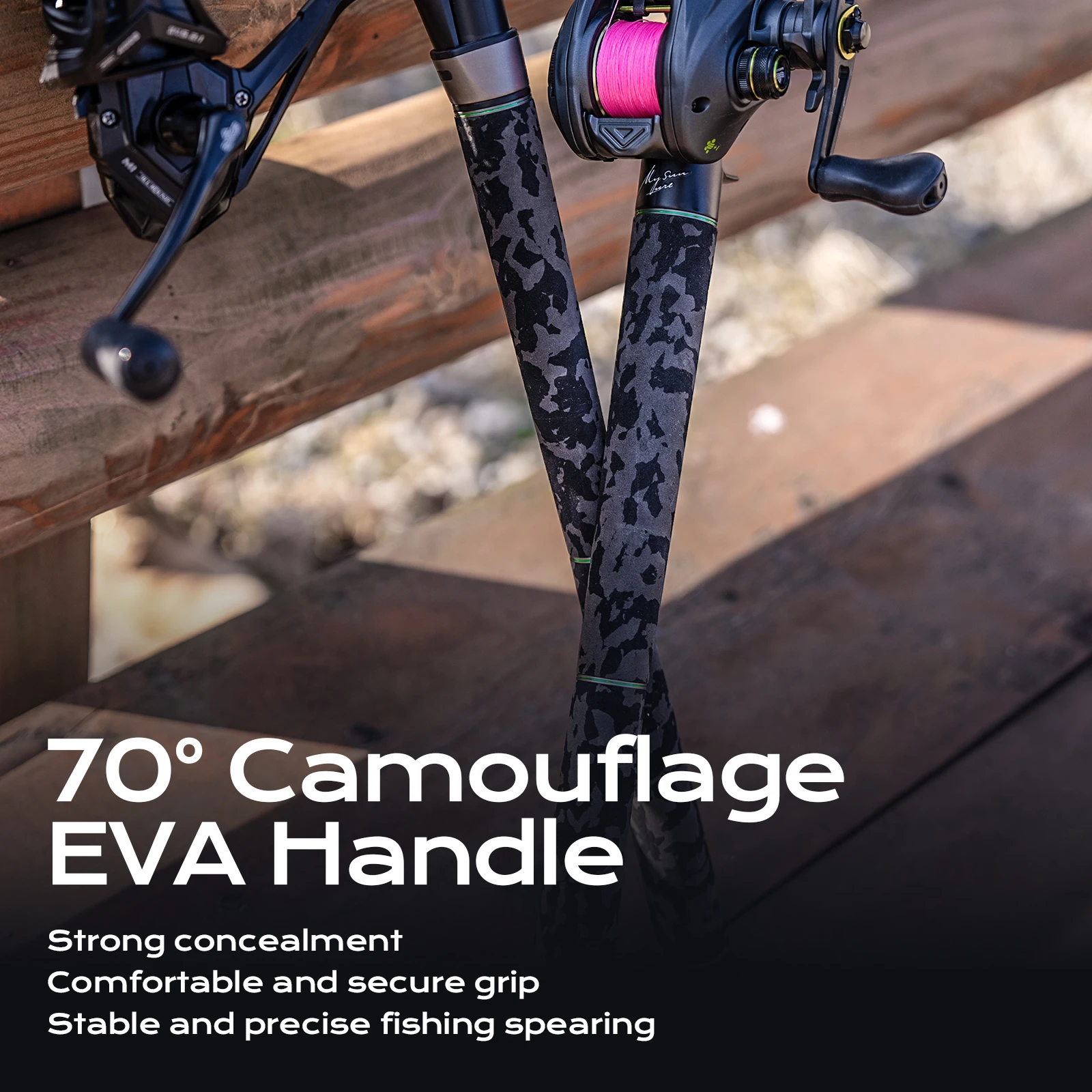 HANDING 21-260g peso del señuelo del almacén de España cañas de pescar potentes y pesadas para Lucio 30 + 24 toneladas anillo guía SearGuide de fibra de carbono - imagen 3