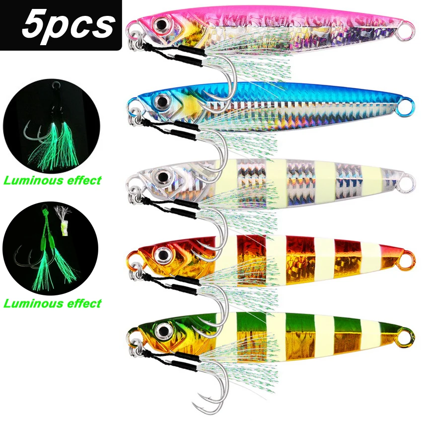 5 unids/lote 80g 100g 120g 150g 200g plantilla de Metal señuelo de pesca placa de hierro de fundición larga hundimiento rápido señuelos de arrastre para agua salada