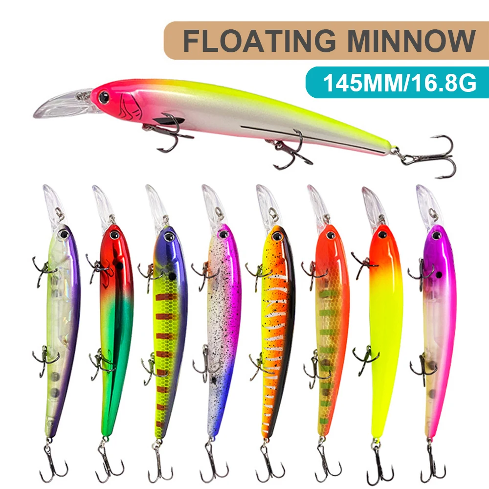 Jerkbait MN714 – Wobbler flotante, buceo profundo y lanzamiento largo - imagen 2