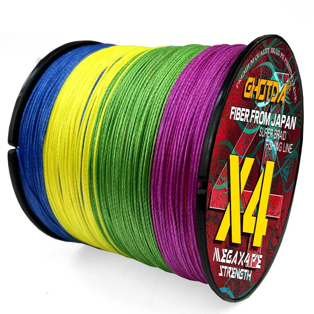 GHOTDA Gevlochten Vislijn X4 300M Slepen 10 ~ 80LB 4 Strengen Multifilament Japanse PE Lijn voor Bass Snoek karpervissen Accessoires - imagen 3