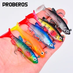 Proberos Señuelos Blandos con Anzuelo Triple para Agua Salada y Dulce