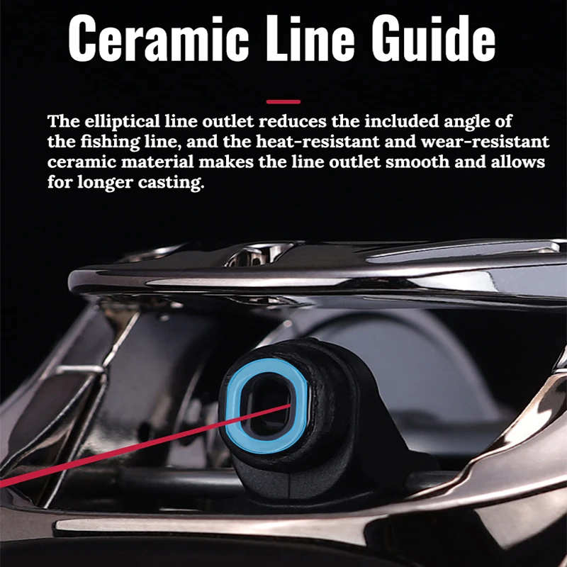 Carrete DE PESCA DE PINTURA metálica, carrete de baitcasting con carrete de aluminio, de fundición de freno magnético carrete, arrastre máximo 10kg, señuelo de agua dulce - imagen 5