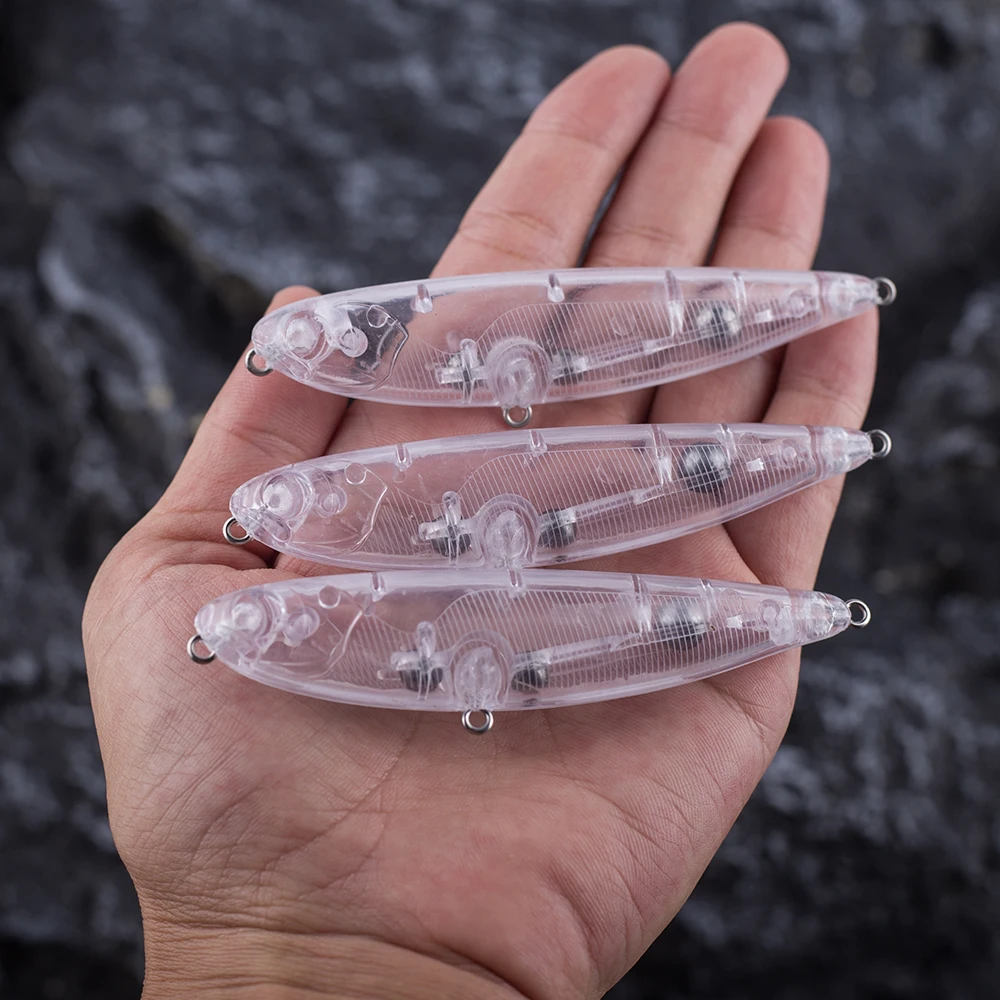 CCLTBA 5 unids/lote calidad sin pintar Señuelos de Pesca lápiz Popper cebos duros espacios en blanco para DIY señuelo Artificial Wobbler aparejos de pesca - imagen 2