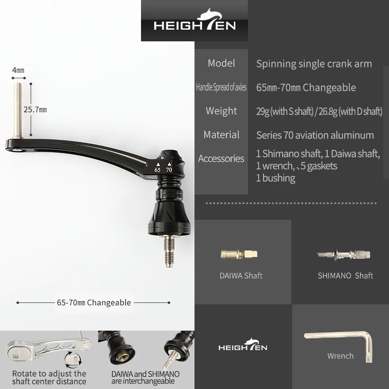 HEIGHTEN Accesorios de modificación para carrete pesca - imagen 3