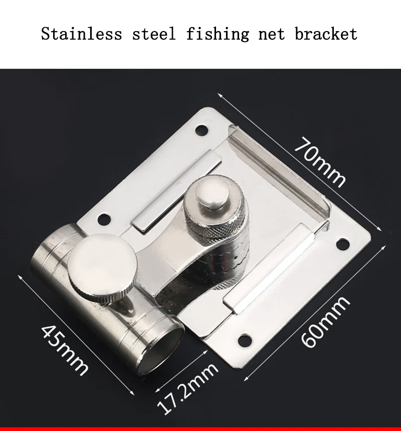 Caja de aparejos de pesca de acero inoxidable, accesorio, soporte para caña, soporte de red de pesca, soporte desmontable, pesca de carpa A552, 3 uds. - imagen 3