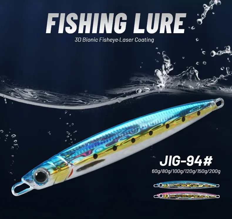 Experimente la emoción de la pesca con nuestro innovador señuelo de Jig-94# diseñado para aventuras versátiles de pesca