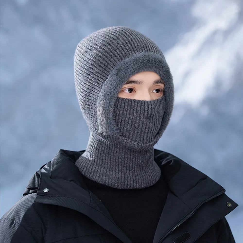 Nuevo Jersey a prueba de viento, sombrero para mantener el calor, máscara facial con forro de terciopelo, sombreros de ciclismo a prueba de frío para mujeres/hombres - imagen 5