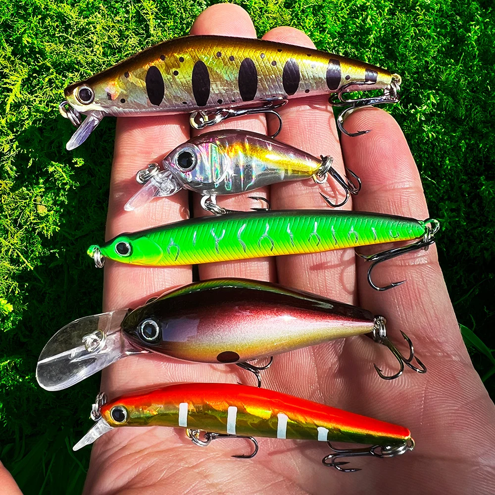 Proberos 5 uds Premium Minnow Crankbait Señuelos de Pesca cebos duros artificiales, Material ABS duradero - imagen 4