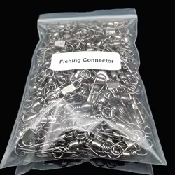 50 Uds. Conector de Pesca giratorios, Pin de enclavamiento, rodamiento giratorio, anzuelo giratorio, señuelo de Pesca de carpa, accesorios de Pesca