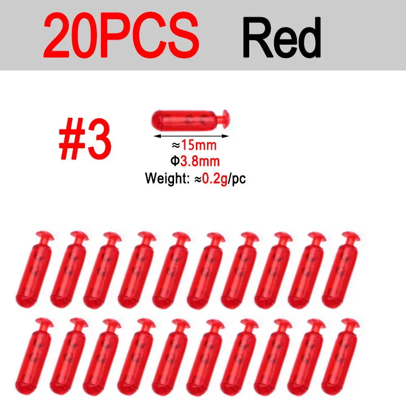 20pcs Size 3 Red