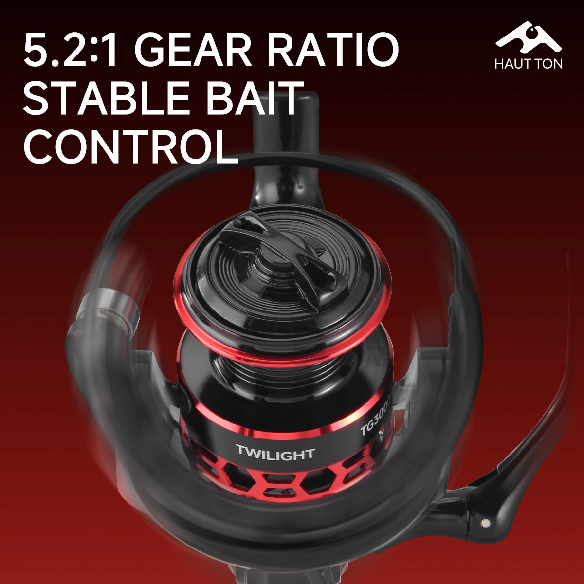 Carrete de pesca giratorio rojo ultraligero 10KG arrastre máximo 5,2: 1 relación de engranaje carrete de Metal y brazo basculante para pesca de agua dulce - imagen 5