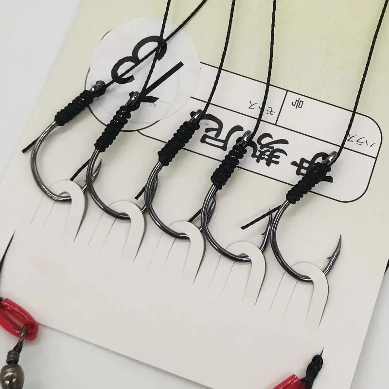 YSN 5 uds gancho de cuerda grupo de pesca línea antibobinado fuerte línea de caballo gancho de cuerda 3 # -13 #   Accesorios para aparejos de pesca - imagen 2