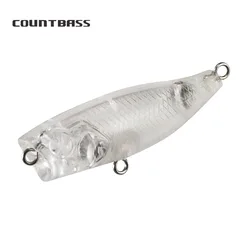 Countbass-Señuelos de pesca duros en blanco, flotantes, 42mm/1,7 ", 3g/0,1oz, Topwater, Popper, Wobblers sin pintar, cuerpos de cebo duro, 10 Uds.