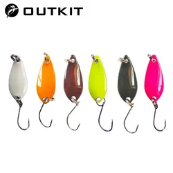 Nuevo Mini señuelo de pesca de 3cm, 3g, cuchara, señuelos de Metal, Spinnerbait colorido, pececillo, pez pequeño, anzuelo individual, plantilla, truta, hielo de invierno