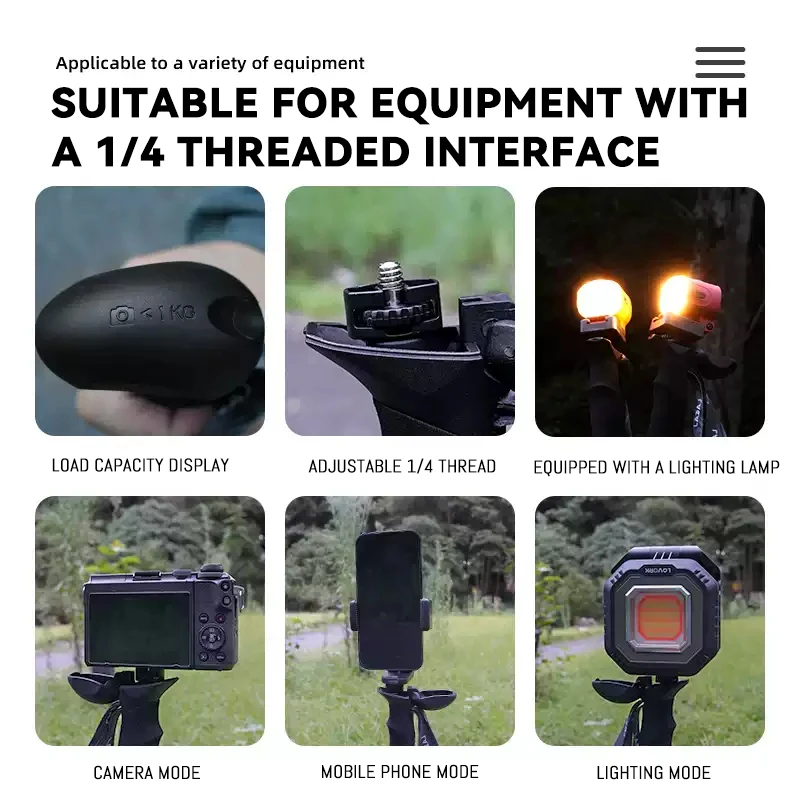 Bastones de Trekking al aire libre, postes de fotografía telescópicos de fibra de carbono, bastón ligero ajustable para senderismo y escalada de montaña - imagen 5