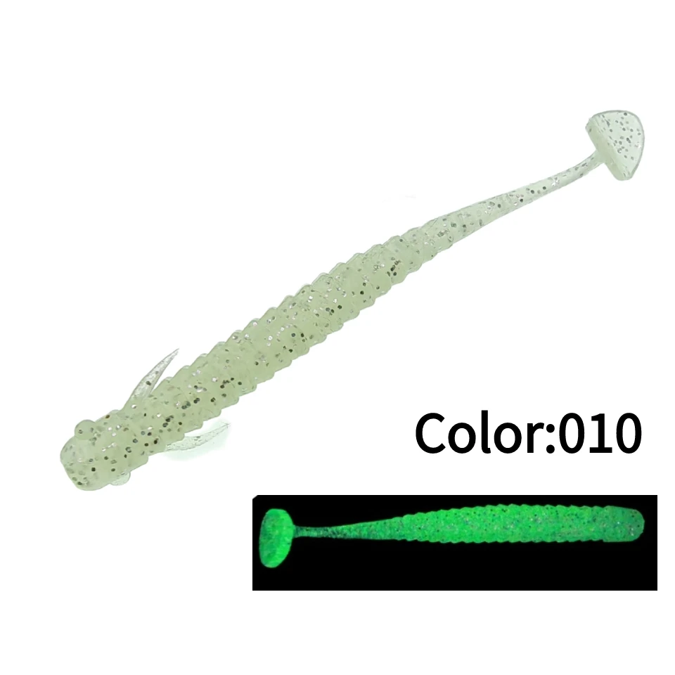 Señuelo de pesca de 4 piezas, cebos artificiales suaves de 75mm/1,9g, Wobble Leurre Souple Shad Jig, cebos de pesca de silicona - imagen 3