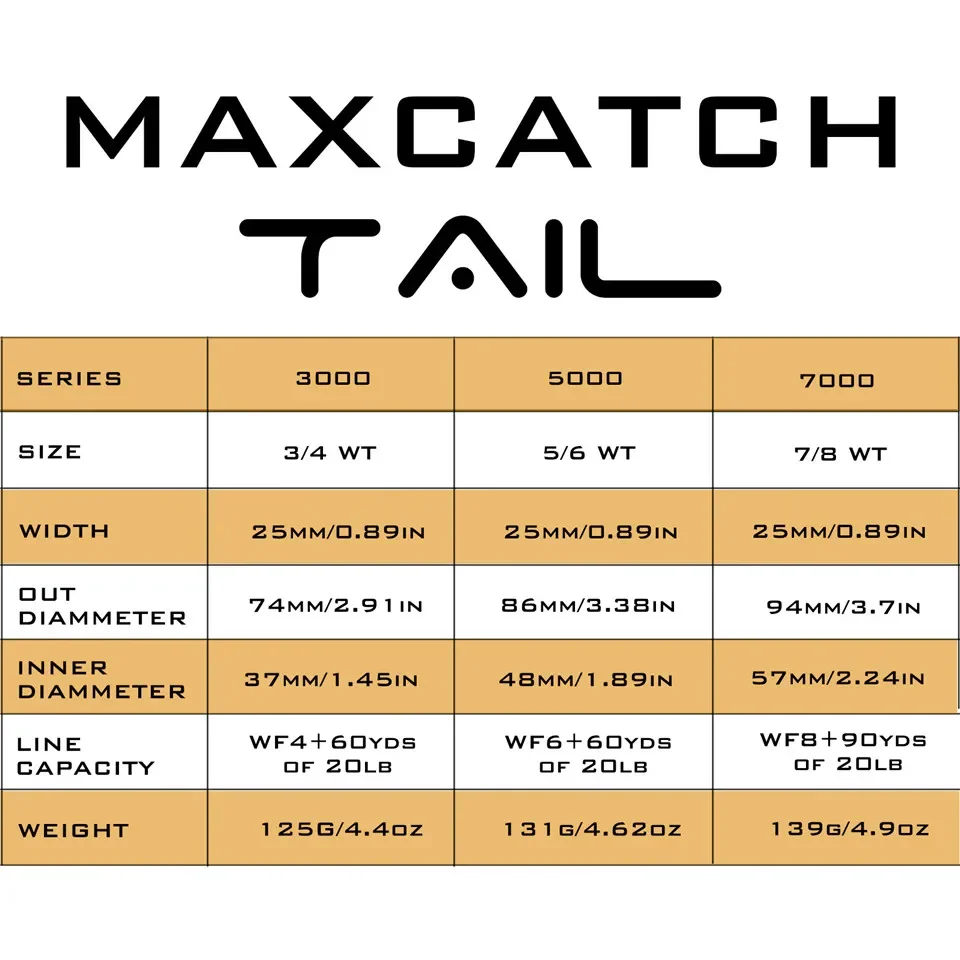 MAXIMUMCATCH Tail Series Carrete de pesca con mosca ultraligero - imagen 5