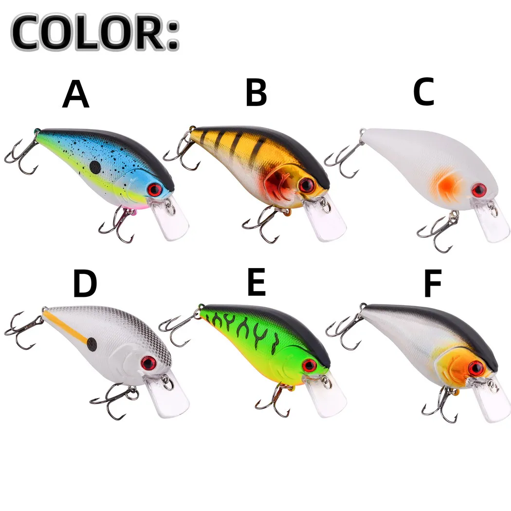 1 Uds Crankbaits cebo 7,3 cm/14g señuelo de pesca Minnow Wobbler manivela señuelos lubina Swimbait anzuelos triples aparejos duros para nadar - imagen 2