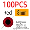 8mm Red 100pcs