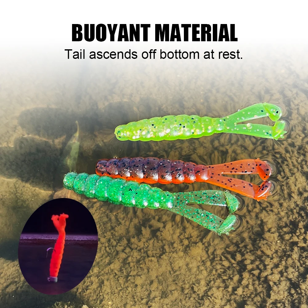 Spinpoler Diver larva señuelo de Pesca cebo suave doble cola en T flotante Tpr 7cm sábalo salado gusano Rana Artificial lubina Swimbait Pesca - imagen 5
