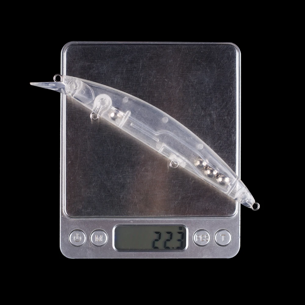 Hanlin-sonajeros Jerkbait de plástico duro sin pintar, Señuelos de Pesca de cuerpo transparente, cebos para pececillos, aparejos en blanco Wobbler, 5/10 piezas, 14,5 cm, 20g - imagen 3