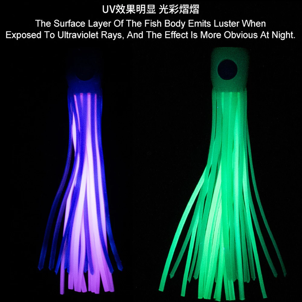 Aparejo de plumas, señuelos para curricán de pájaros, pesca, señuelo de curricán aparejado, calamar, atún, cadena de margaritas, curricán de agua salada, cebo Artificial para pesca - imagen 5