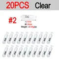 20pcs Size 2 Clear