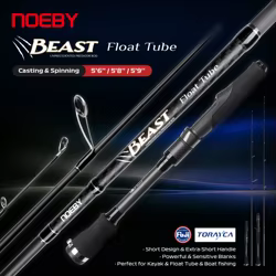 NOEBY-caña de pescar con tubo flotante de bestia, 1,68 m, 1,72 m, 1,75 m, Fuji Toray, barco, Lucio, fundición, bagre giratorio, depredador, Kayak