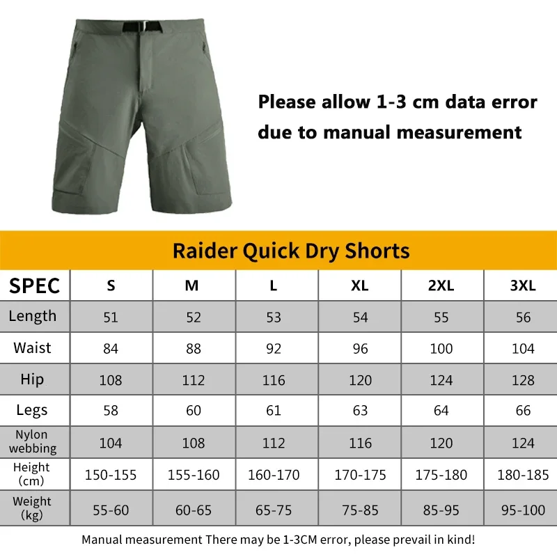 Pantalones cortos deportivos para hombre, pantalones cortos de verano de secado rápido para correr, entrenamiento urbano, pantalones Cargo impermeables para acampar, pantalones cortos informales para Fitness y gimnasio - imagen 2