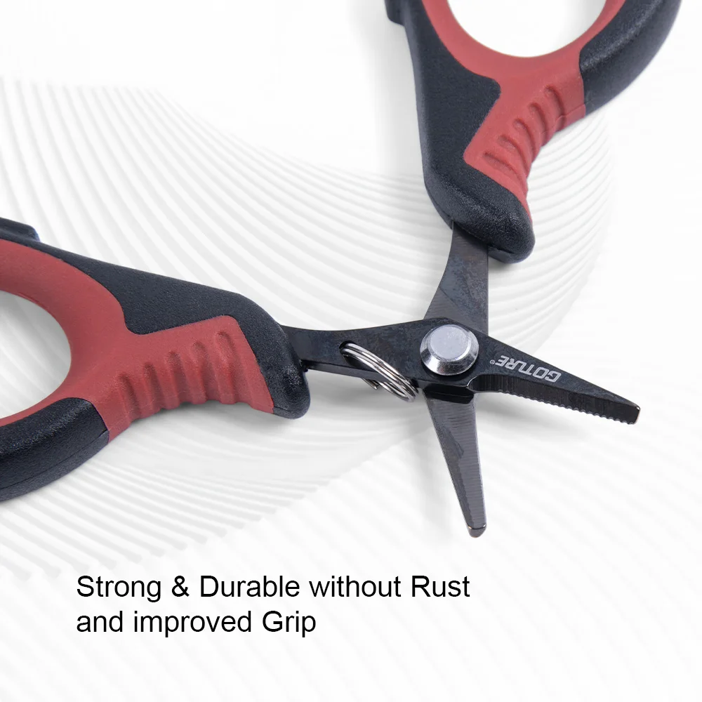 Tijeras de pesca profesionales Goture, cuchillas dentadas, Gandle antideslizante, herramientas de pesca multifuncionales para exteriores, regalo para hombres - imagen 3