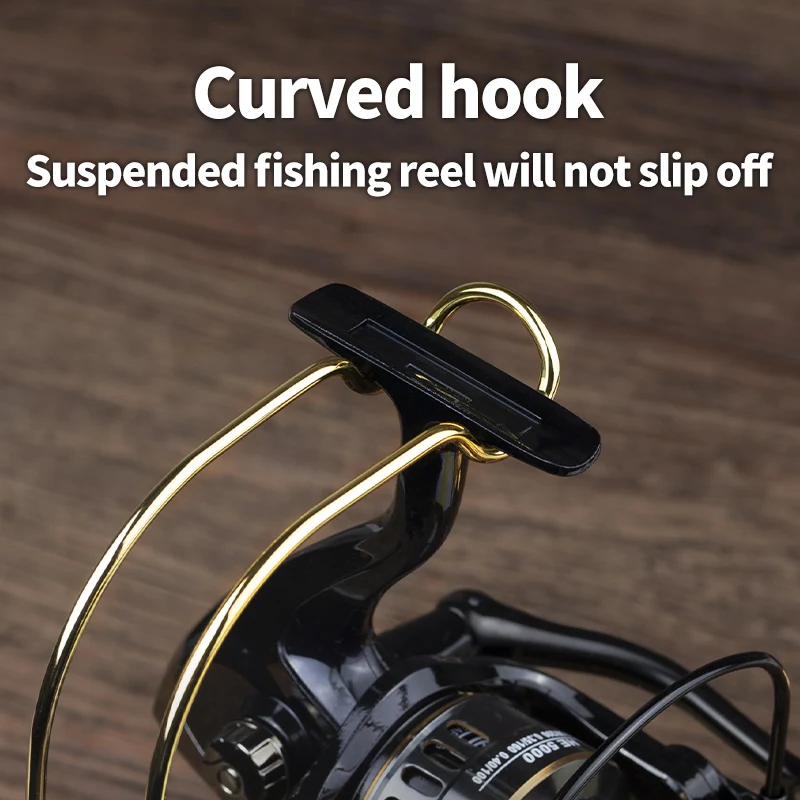 Soporte de exhibición de carrete de pesca, soporte de carrete de Baitcasting giratorio de acero inoxidable, soporte de almacenamiento, accesorios duraderos - imagen 4