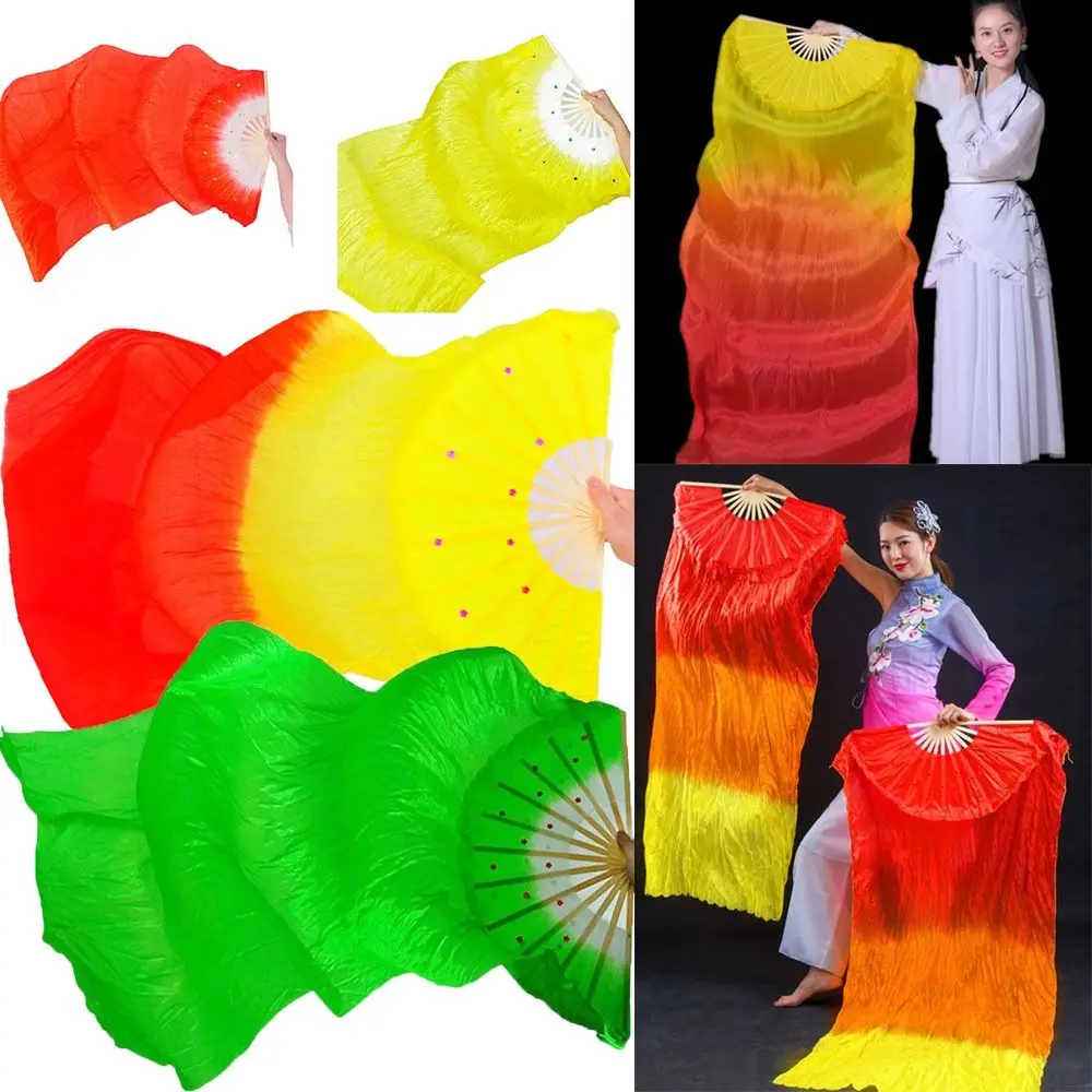 Abanico de danza del vientre de Color degradado, multicolor, herramienta de práctica de bailarina de 1,2 m, abanico de imitación largo, accesorios de baile, gran oferta - imagen 2