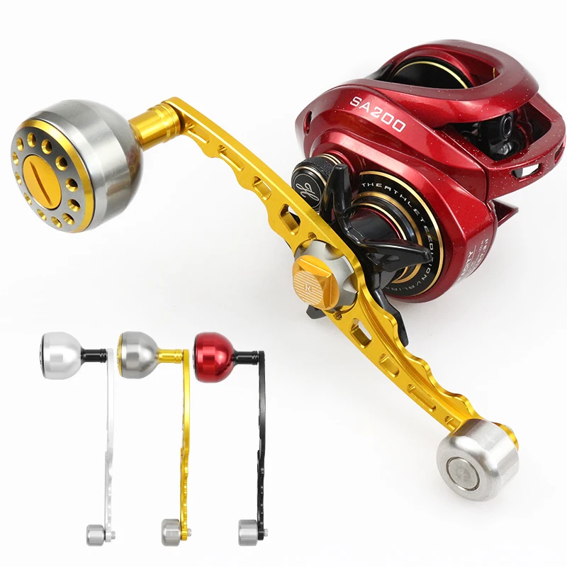 EKFan 130MM Alloy S Type 8x5MM Holes For Fishing Bast Casting Reel Wheel Handles DIY Parts Accessory - imagen 3